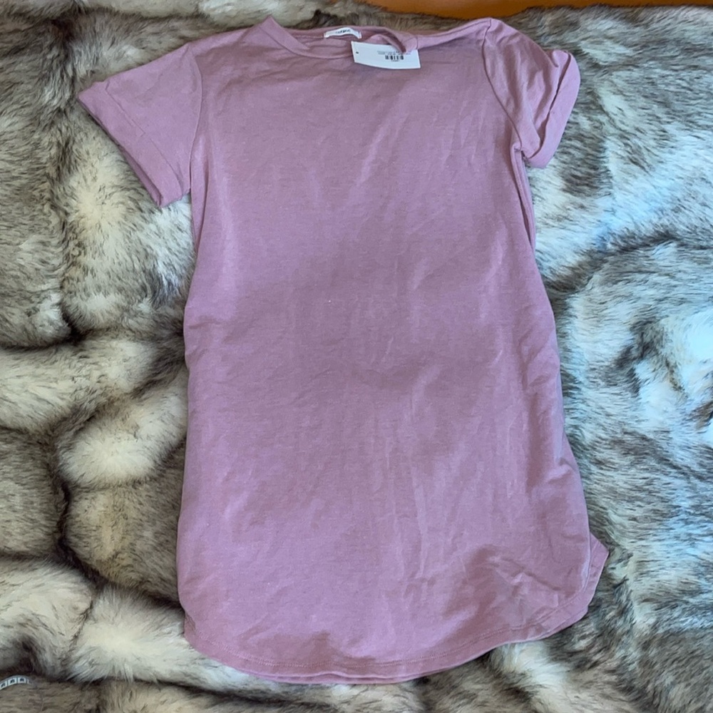 Running here & there tee dress dusty rose pink